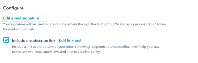 HubSpot email signature