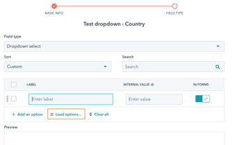 HubSpot property type examples dropdown 1