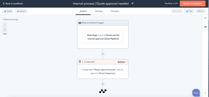 Task automation example